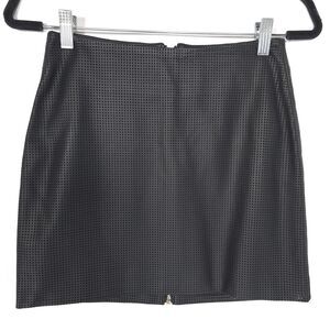 ALL THINGS GOLDEN New Women's Black Mini Skirt SMALL Leather Zip Back ATG058-B-S